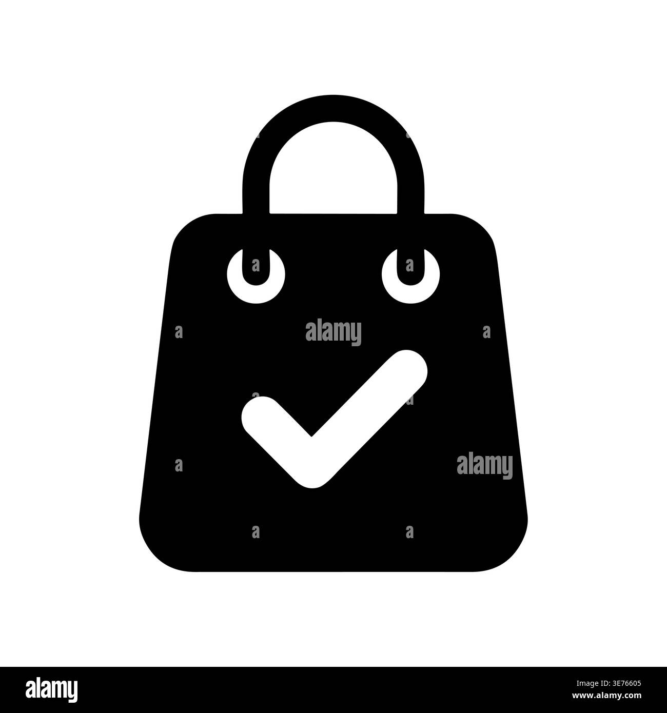 Shopping bag icon with check mark, vector illustration Stock Vector
