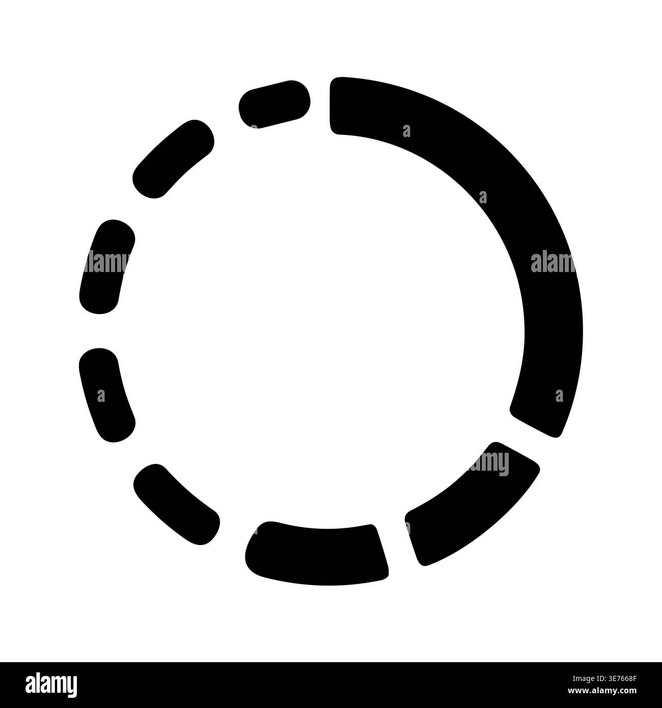 Black Loading Icon Ring Circle Progress Bar Graphic Symbol Stock Vector ...
