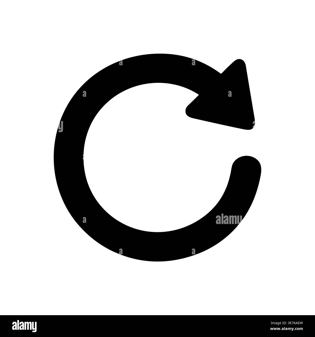 Black circle arrow refresh reload rotate vector icon simple style Stock Vector