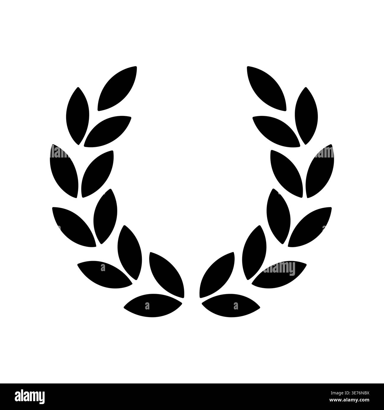 Black laurel wreath vector illustration, symbol of victory and success ...