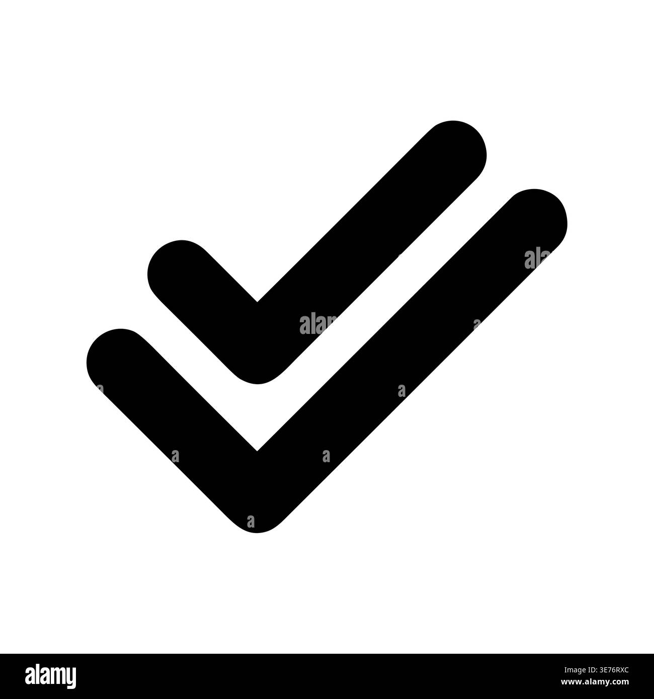 Double check mark icon black vector illustration design Stock Vector