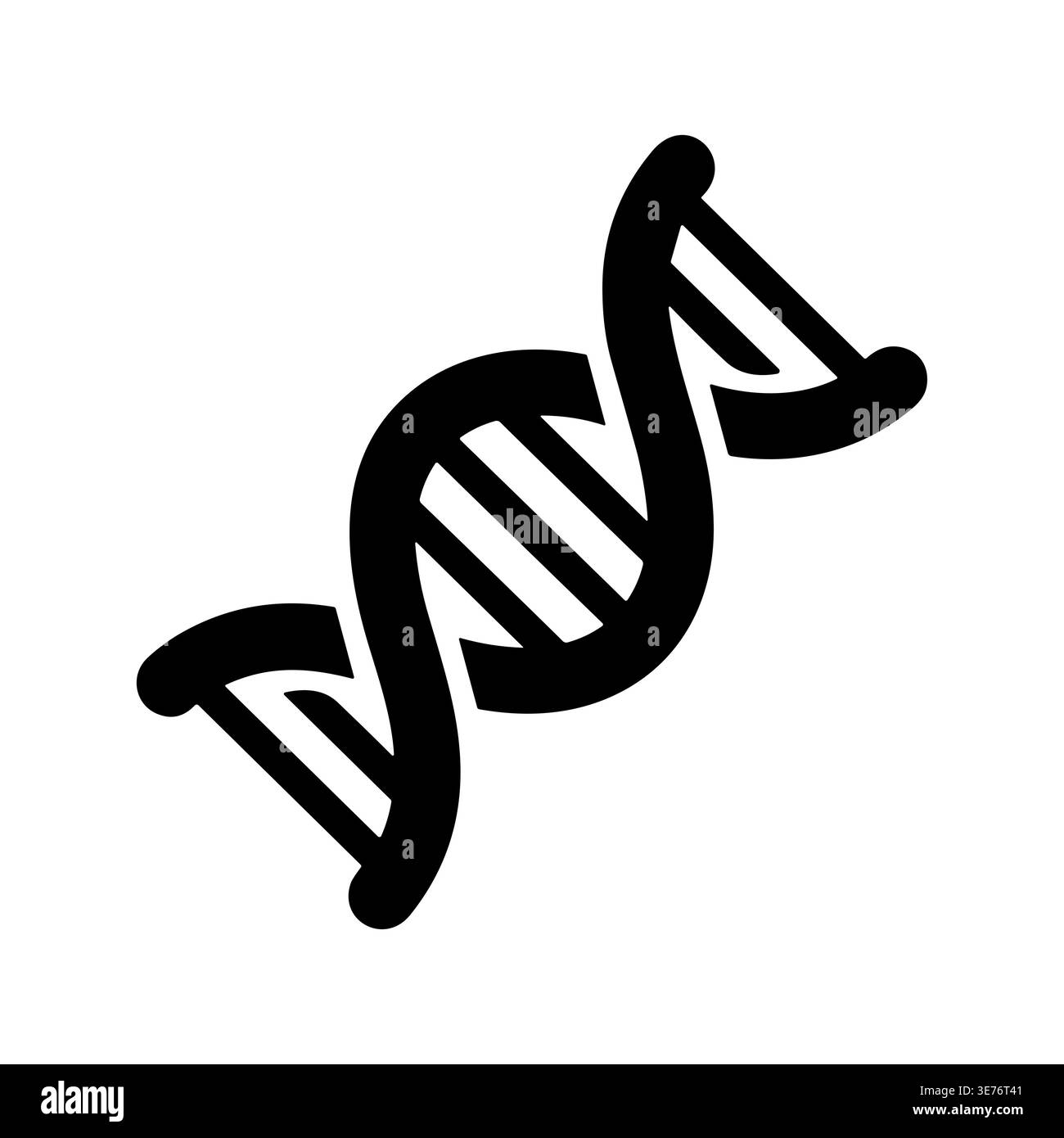 DNA molecule black glyph icon vector, helix structure Stock Vector ...