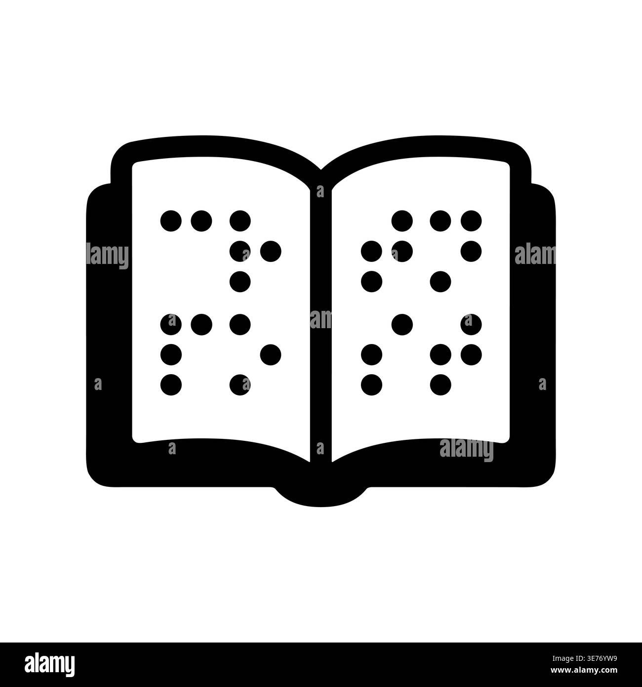 Braille Book Icon Vector Illustration, Accessible Education, Reading Material Stock Vector