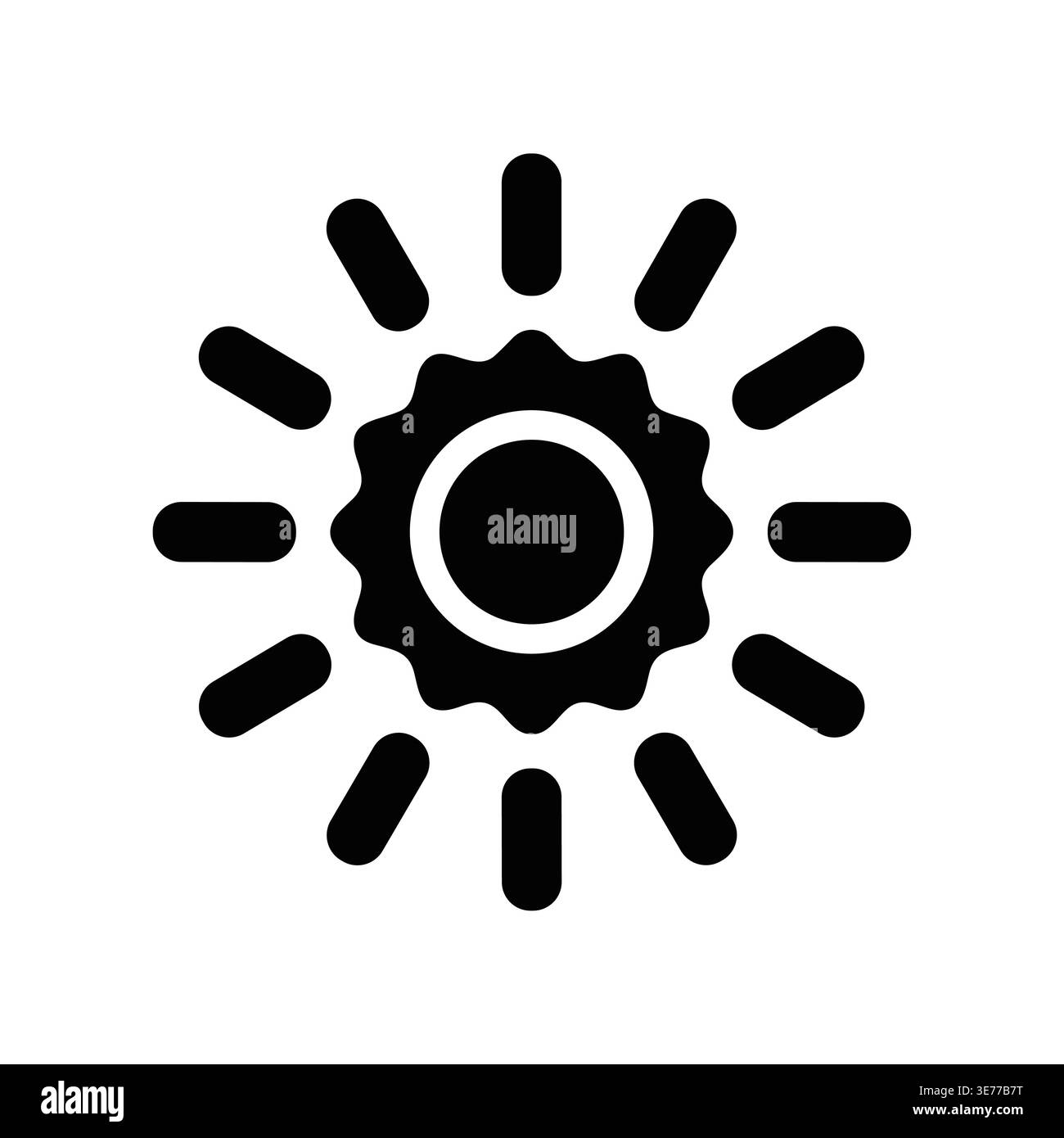 Shining sun rays icon hi-res stock photography and images - Alamy