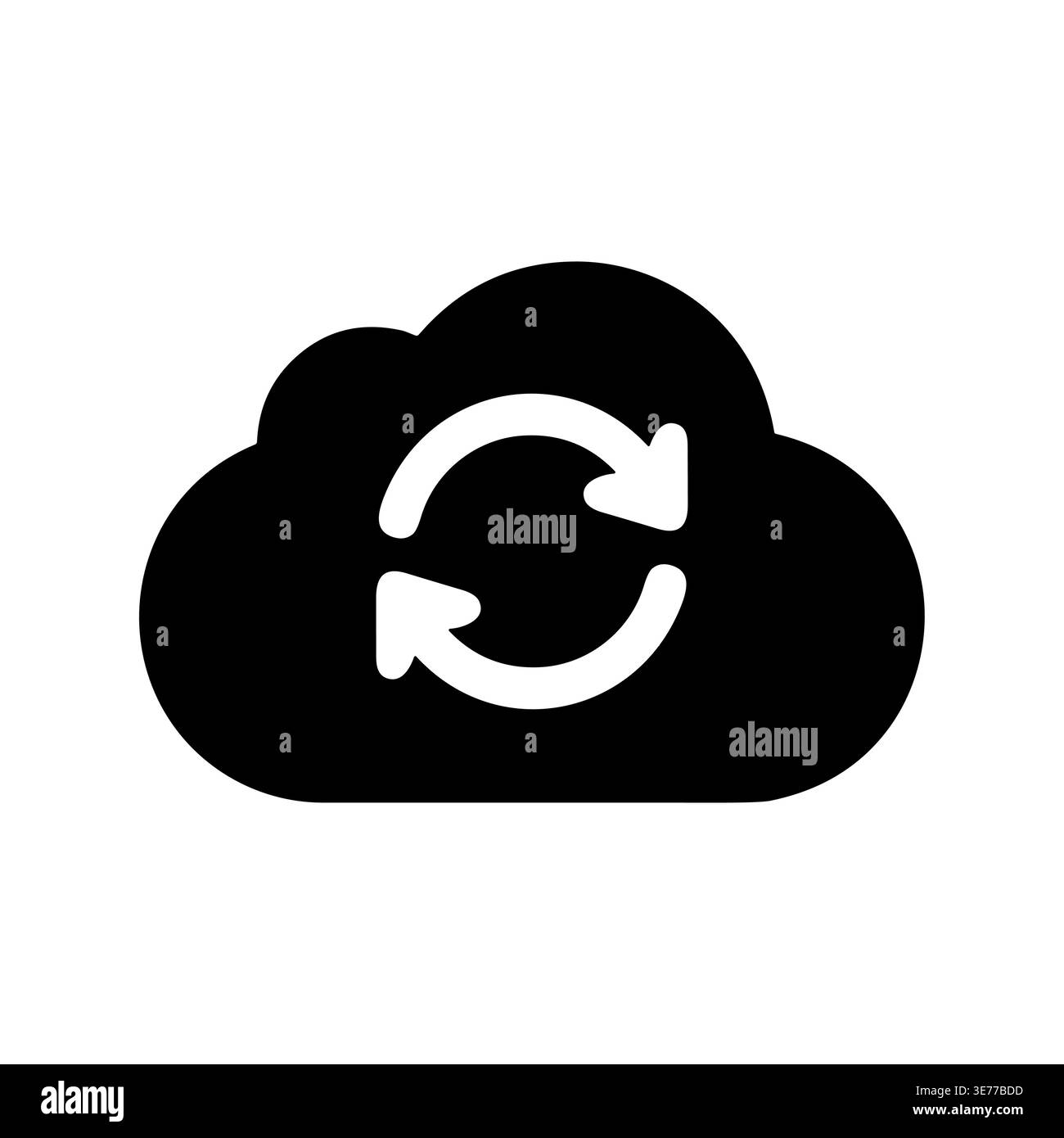 Cloud sync icon, backup, restore, data transfer symbol, vector illustration Stock Vector