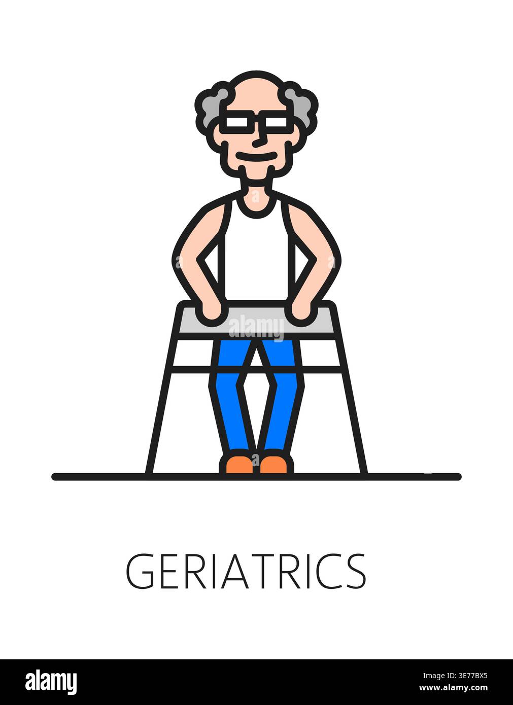 Older walker Stock Vector Images - Alamy
