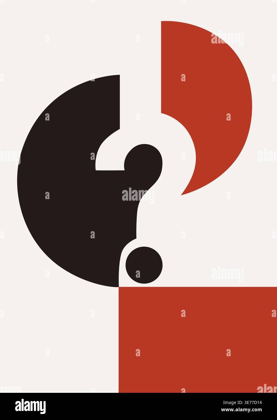 Problem solving and decision making concept with abstract question mark for business marketing use Stock Vector