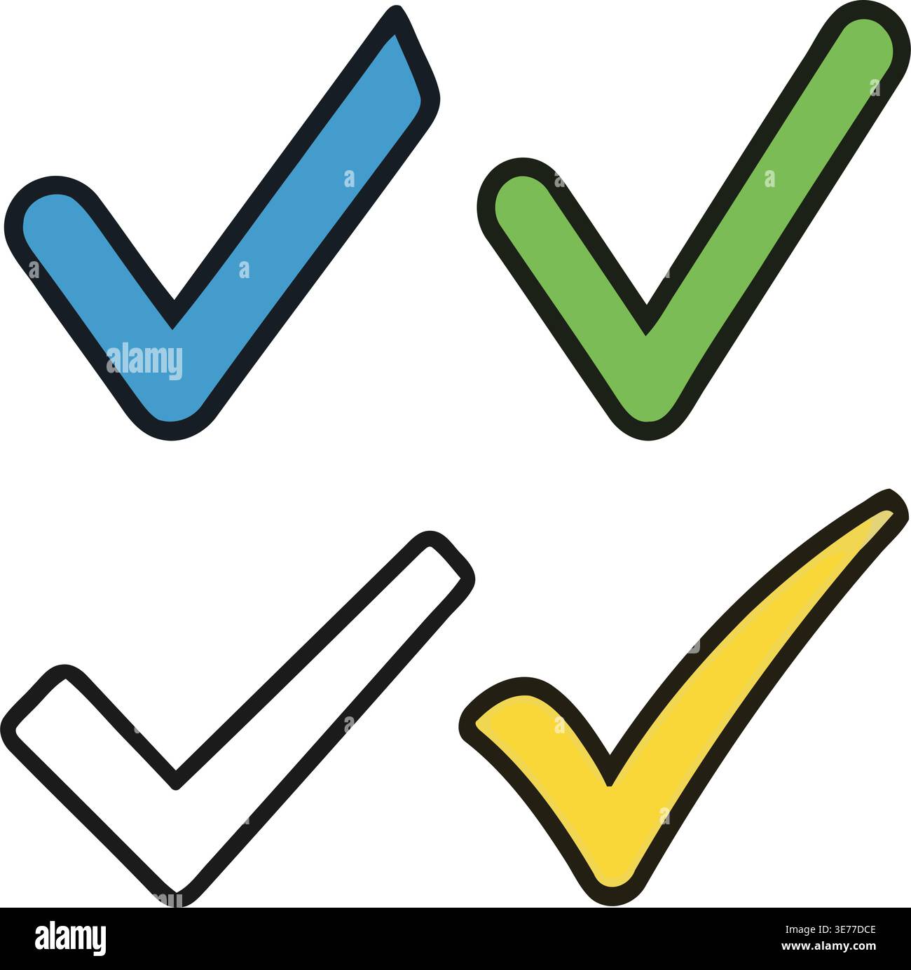 Colorful geometric shapes arranged in a grid pattern Stock Vector