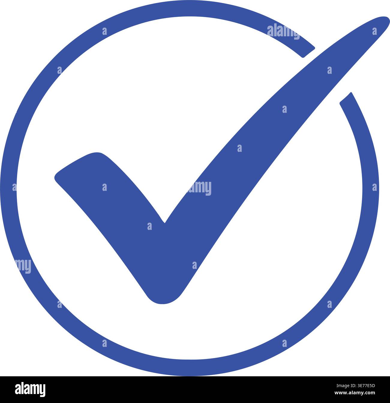 A blue heart-shaped object within a circular outline on a white background Stock Vector