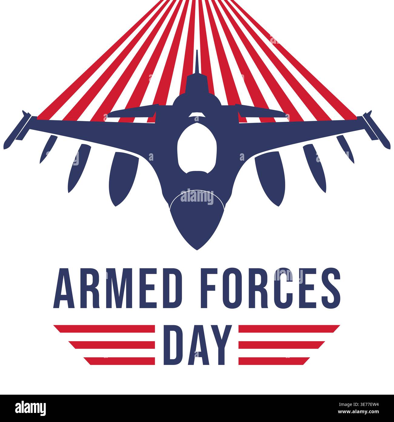 armed forces day illustration in flat design style Stock Vector