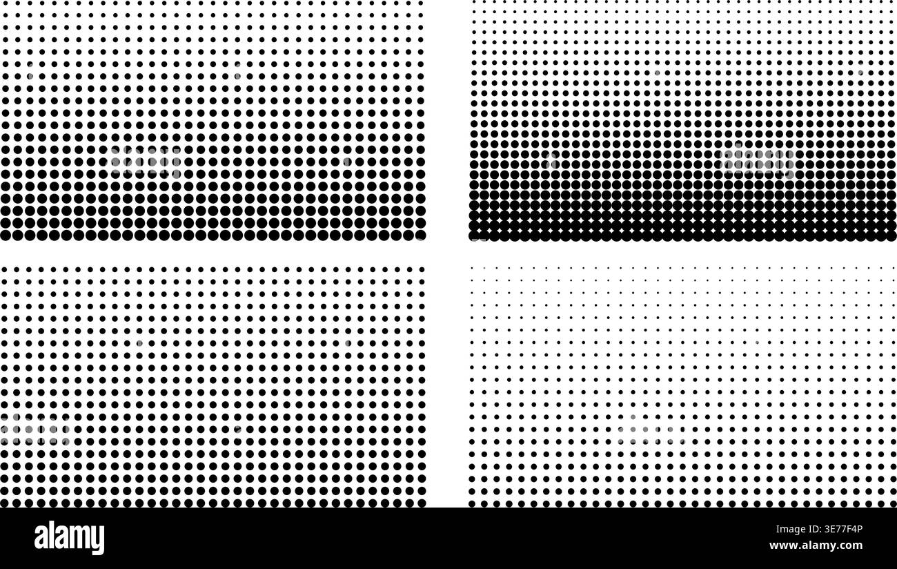 Dot Matrix Pattern Design Dot matrix patterns with gradient fade on isolated backgrounds ...