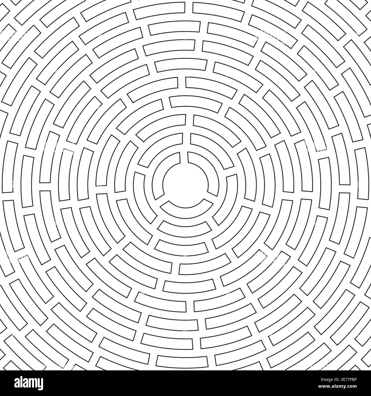 Simple cells outline. Large padding. Abstract pattern. Heavy weight. Segments centered. Stock Vector