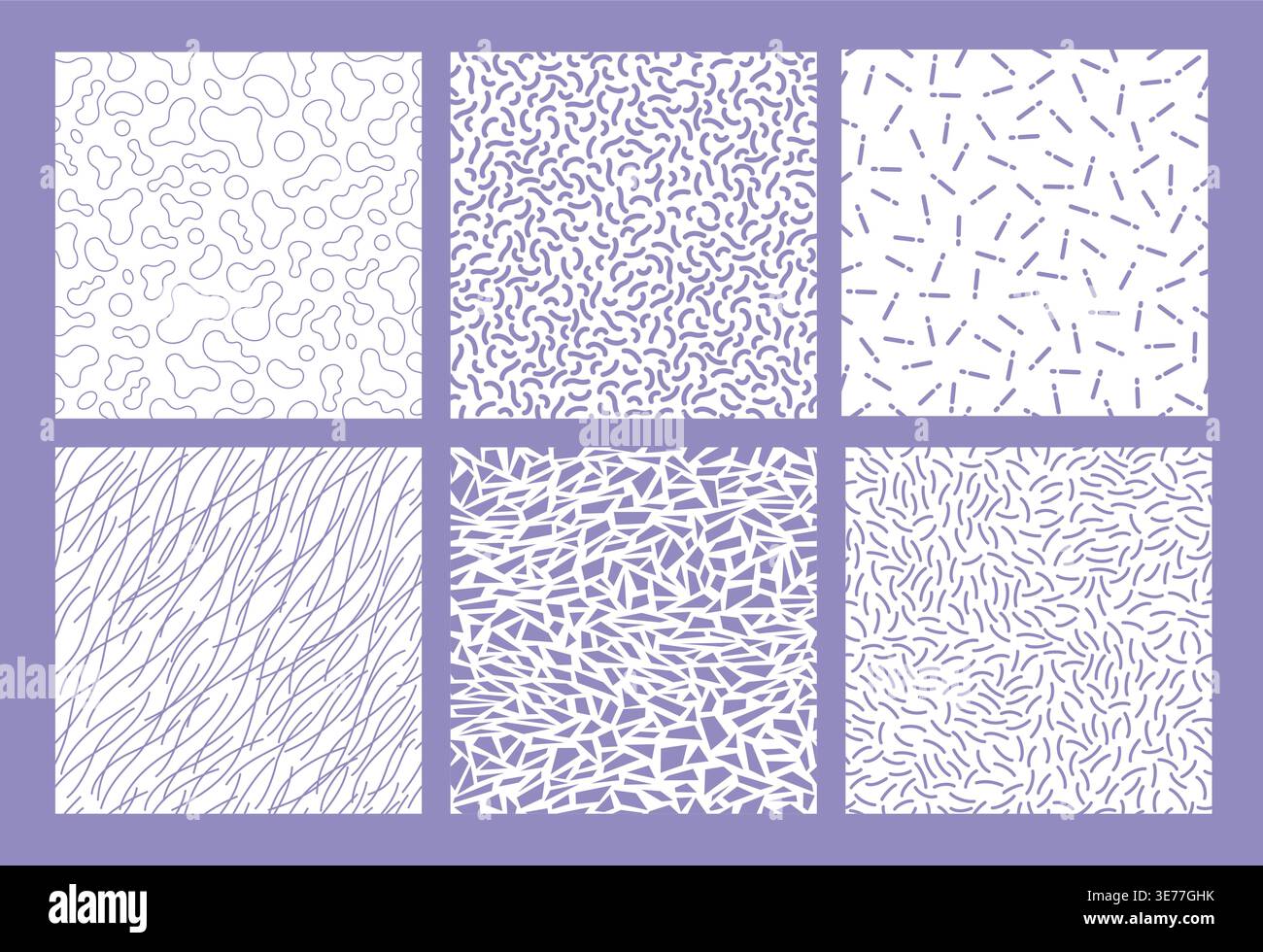Seamless Vector Contemporary Pattern Set. Horizontally And Vertically Repeatable. Stock Vector
