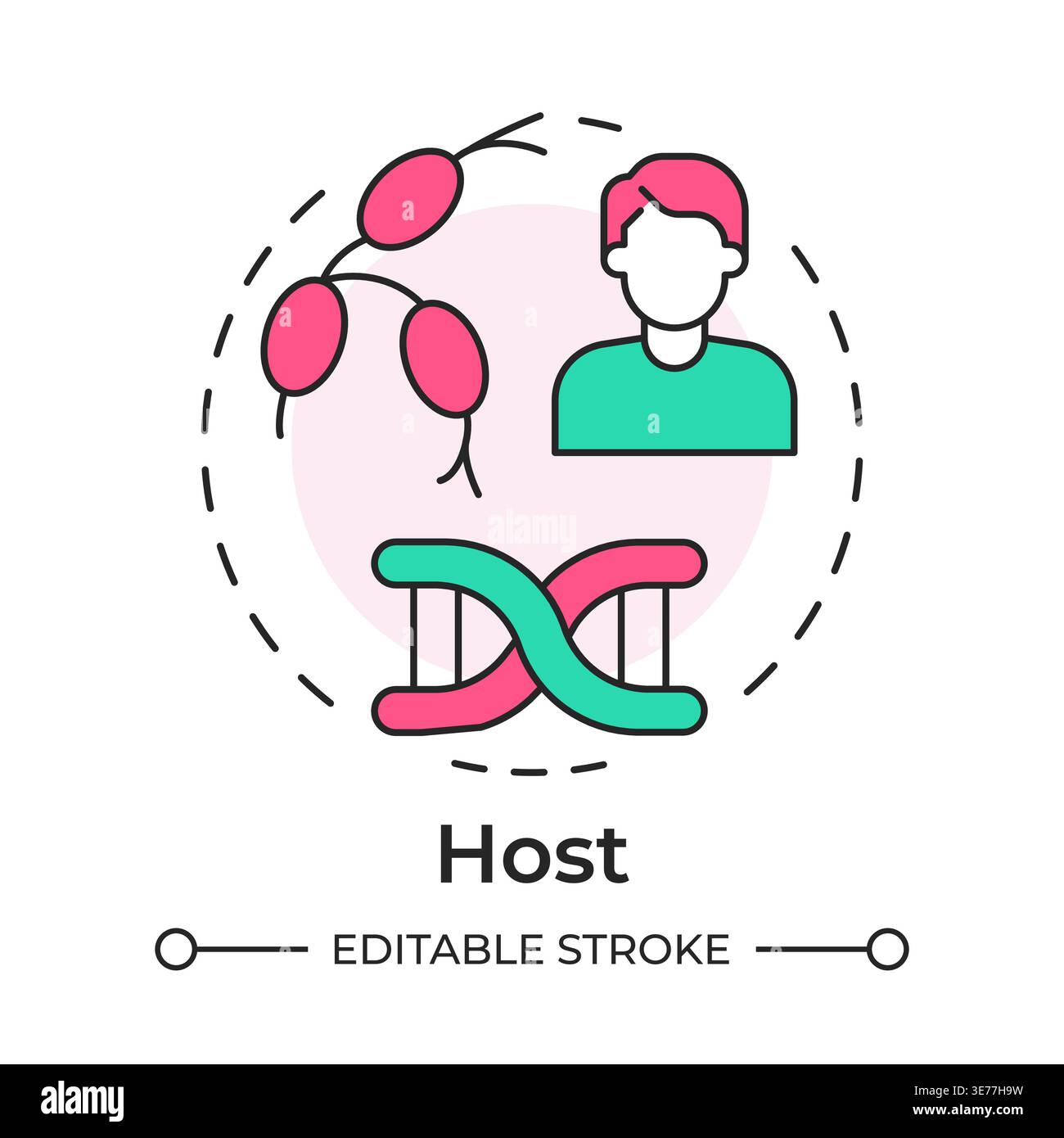Host multi color concept icon Stock Vector