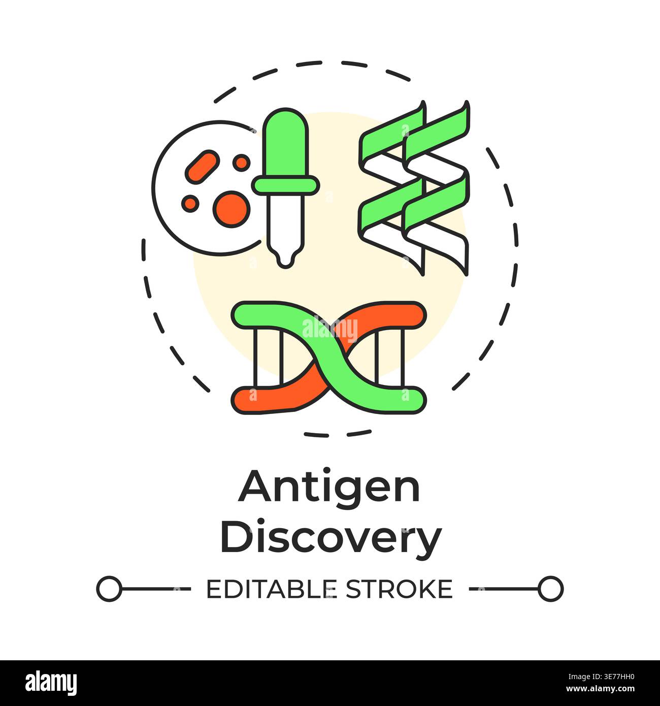 Antigen discovery multi color concept icon Stock Vector