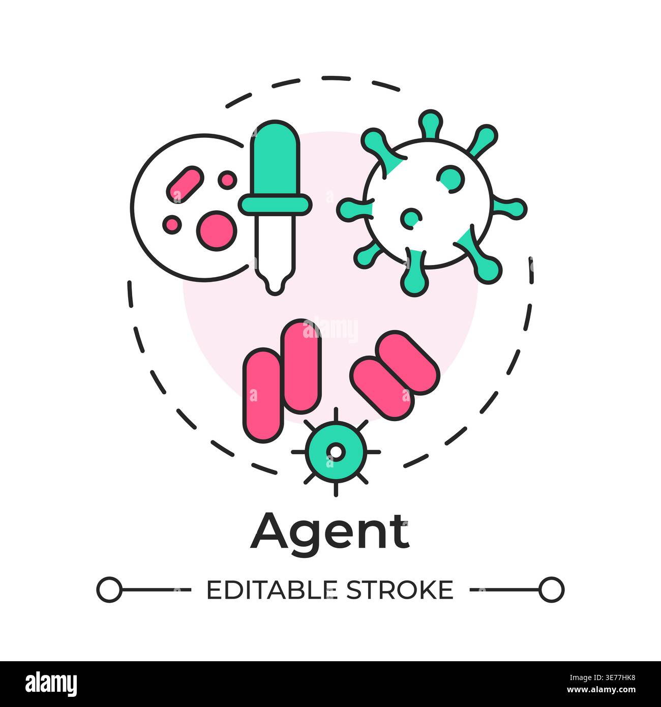 Agent multi color concept icon Stock Vector