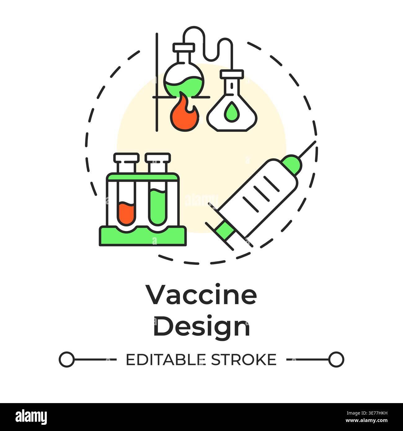 Vaccine design multi color concept icon Stock Vector