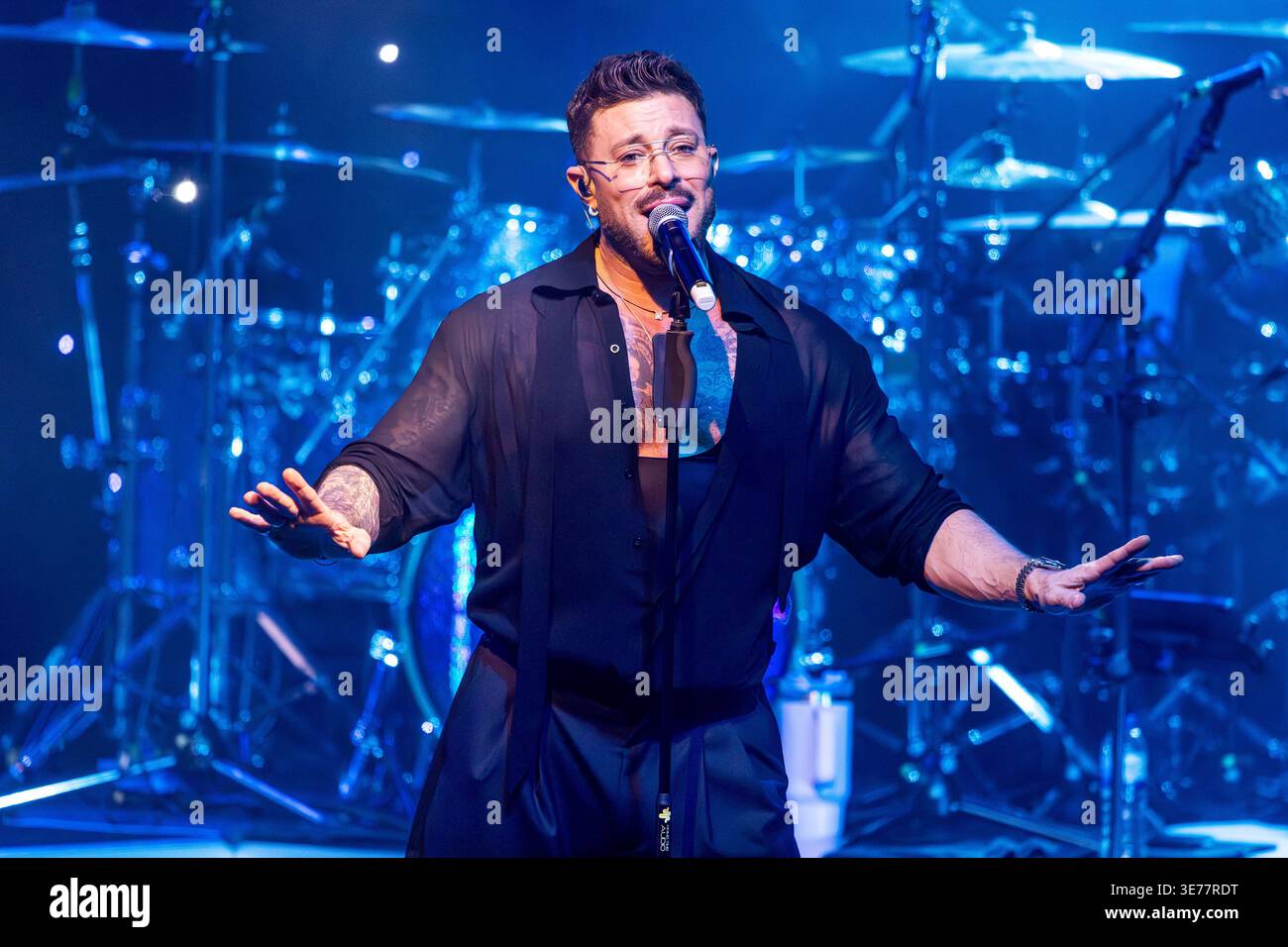 Torquay, UK. 10th Apr 2026 The Blue boys are back in town! Simon Webbe ...