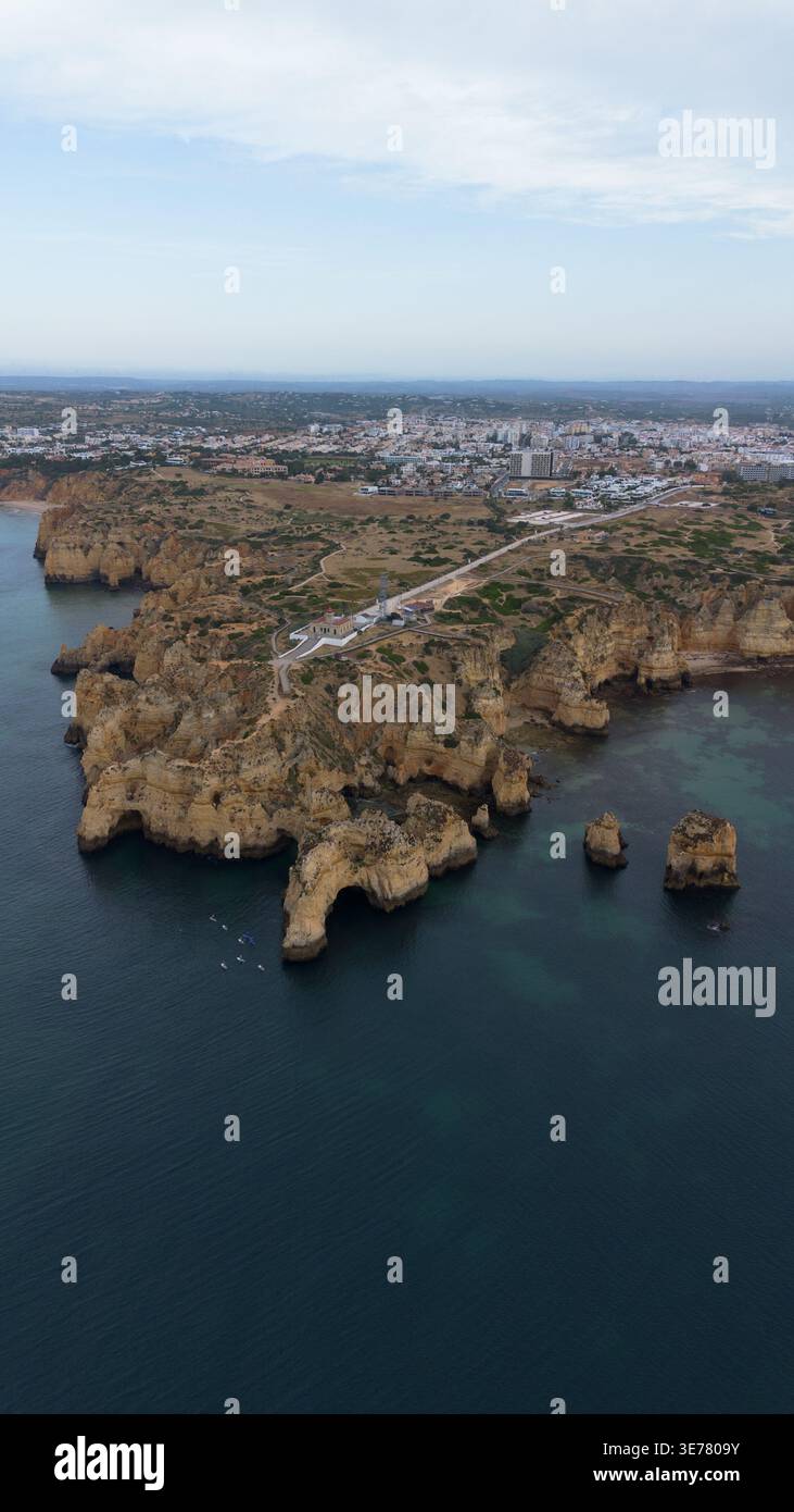 Drone photo Algarve Portugal Europe Stock Photo