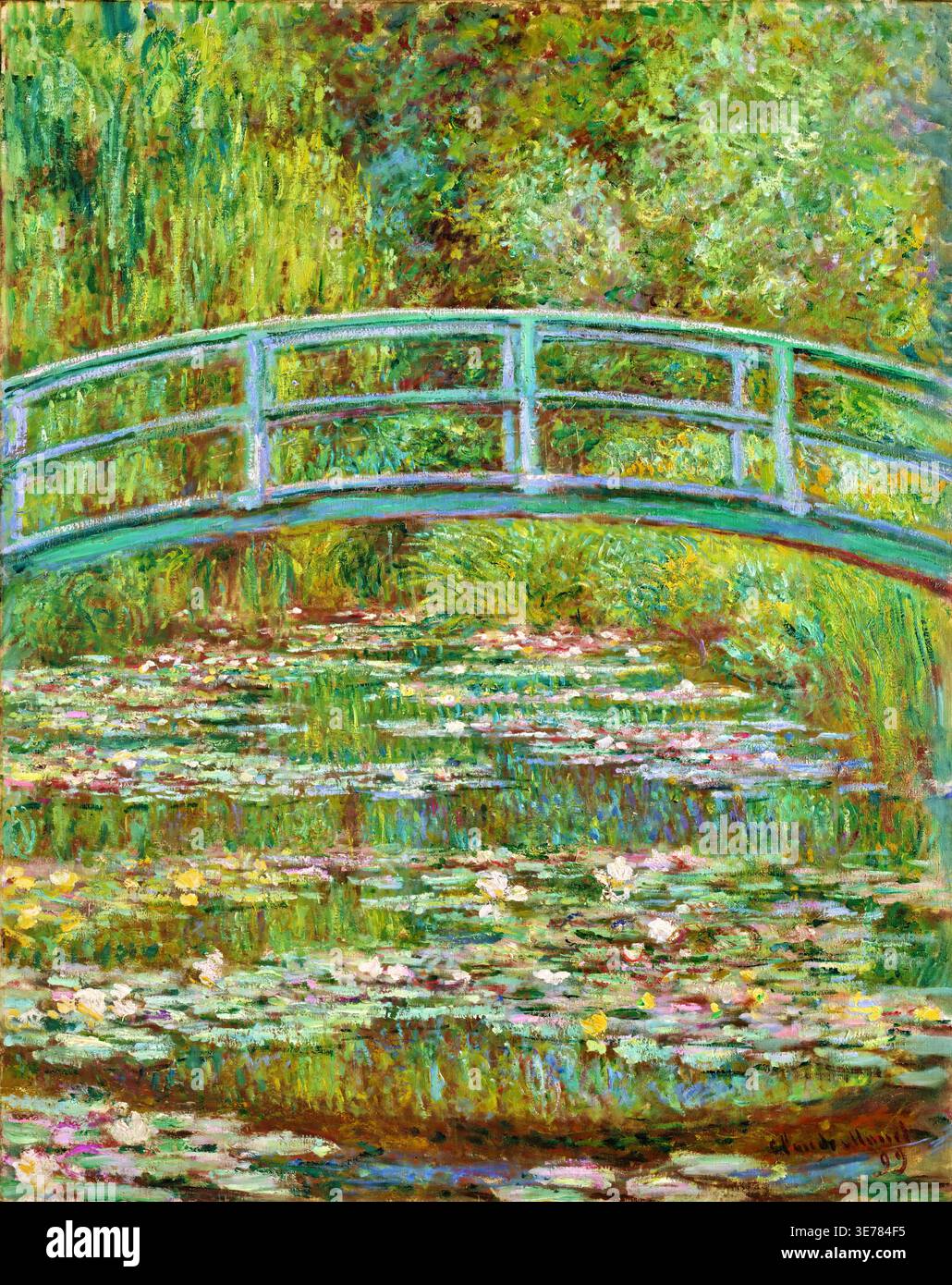 他の方発送×Claude Monet 【arched bridge】 Bridge over a pond of water lilies hi-res stock photography and