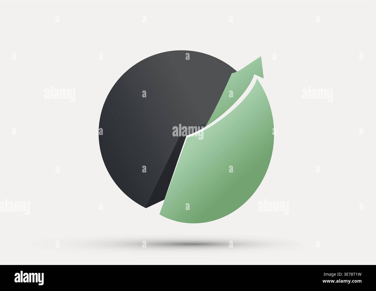 Risk and opportunity decision concept with split circle for business marketing and corporate use Stock Vector