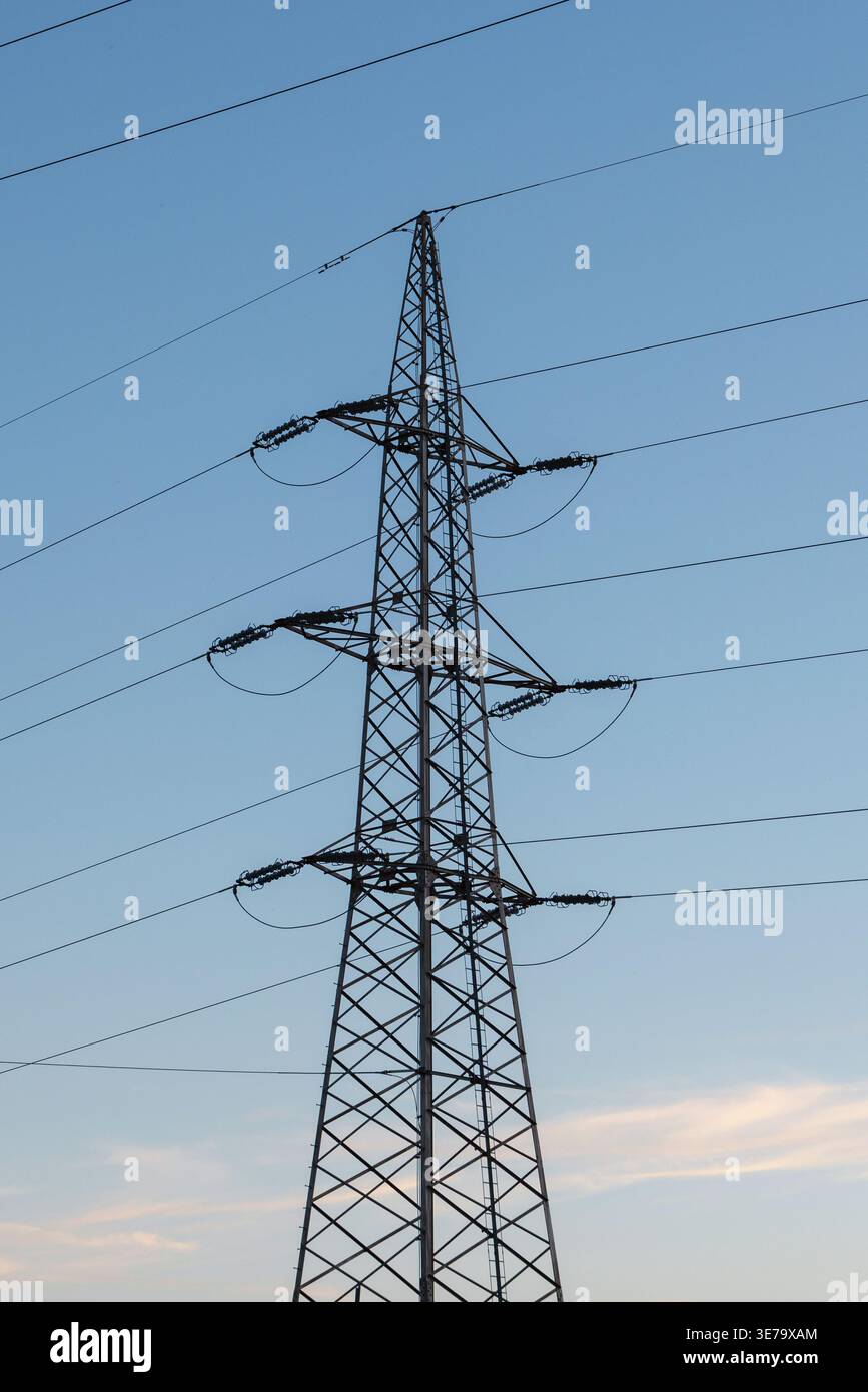 Electricity pylons stretch across hi-res stock photography and images ...