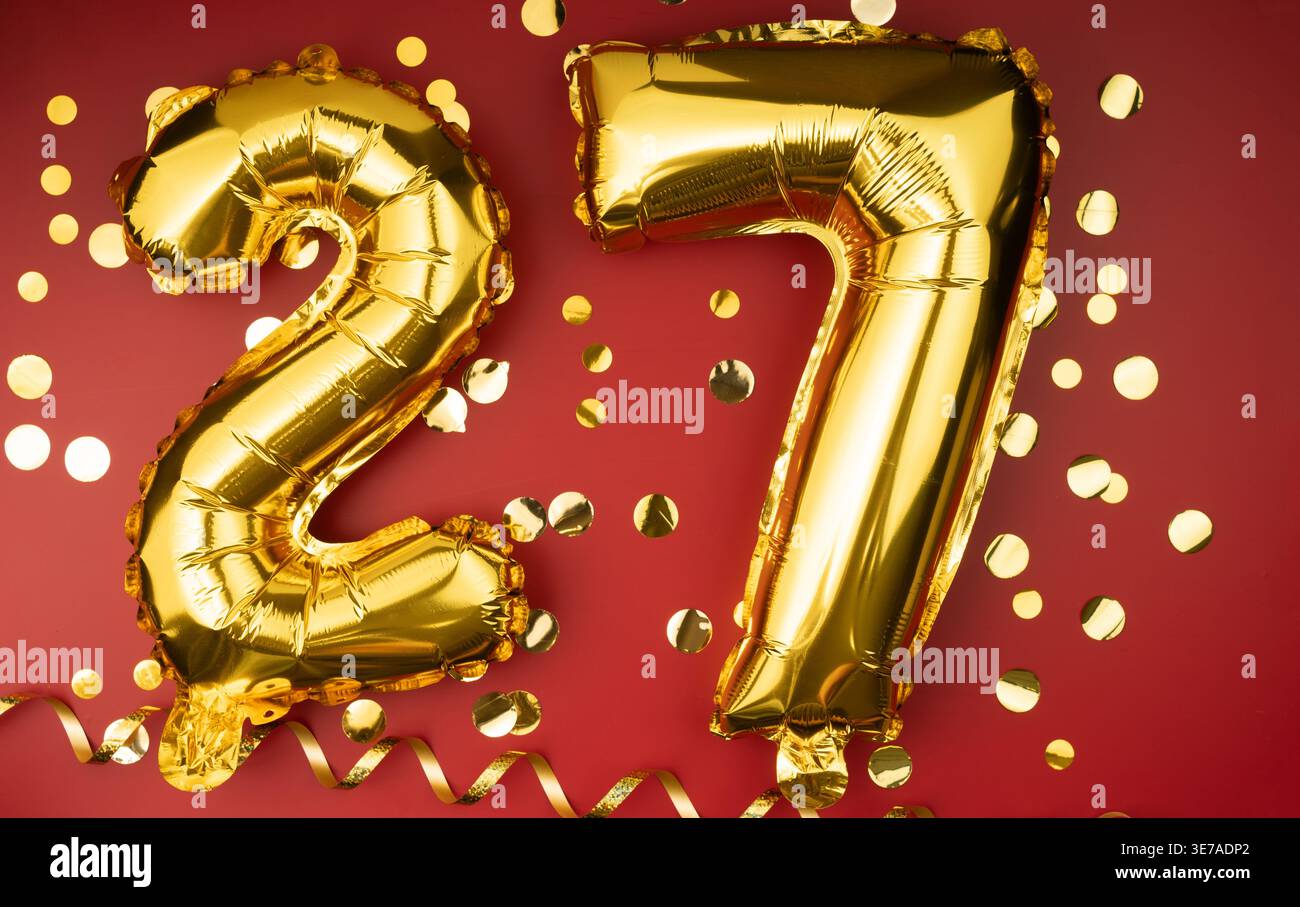 Happy birthday twenty seven 27 hi-res stock photography and images 