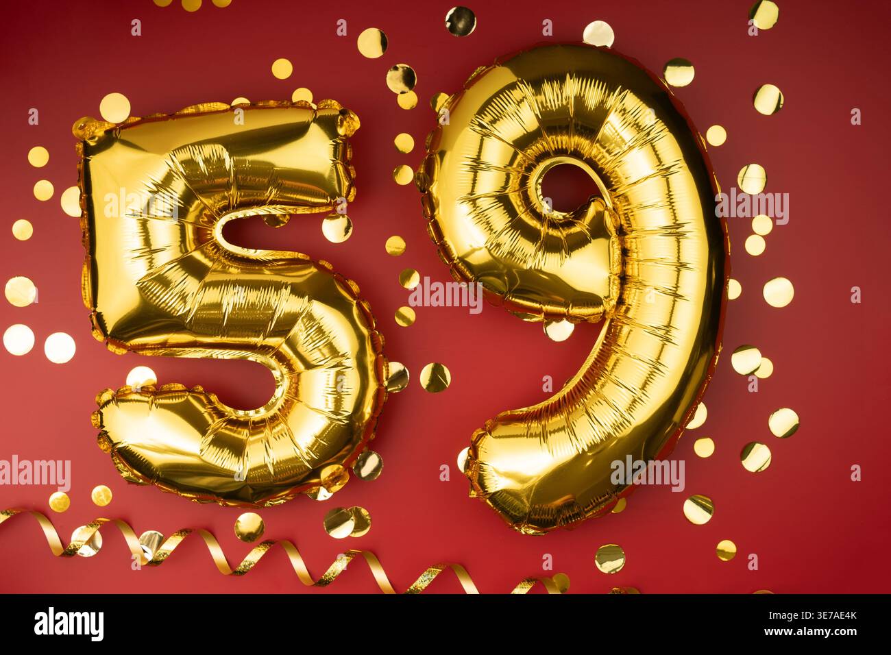 Happy birthday number 59 greeting hi-res stock photography and