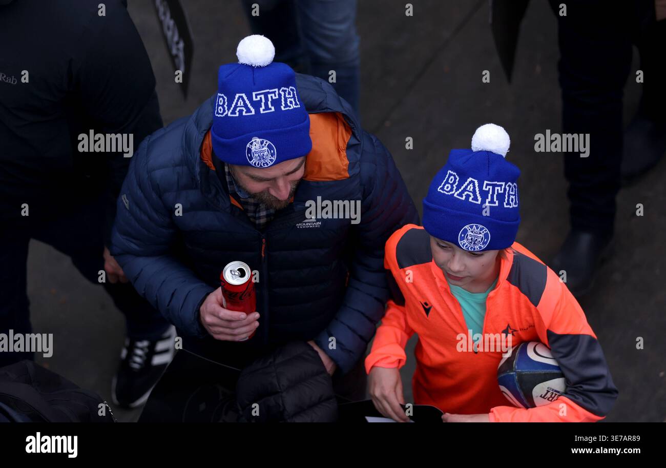 Bath Rugby fans arrives at the ground ahead of the Investec Champions ...