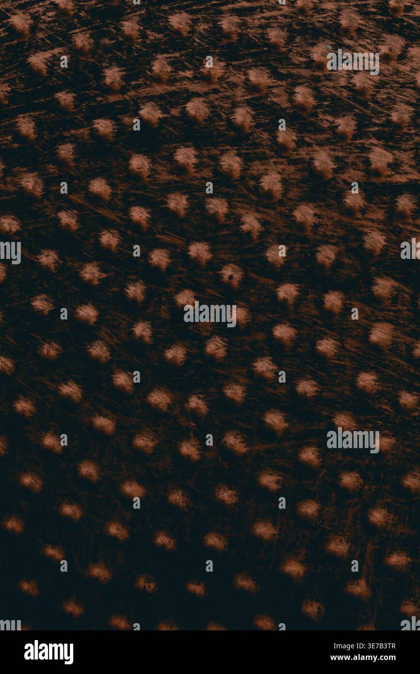 A brown metal background with a bumpy texture Stock Photo