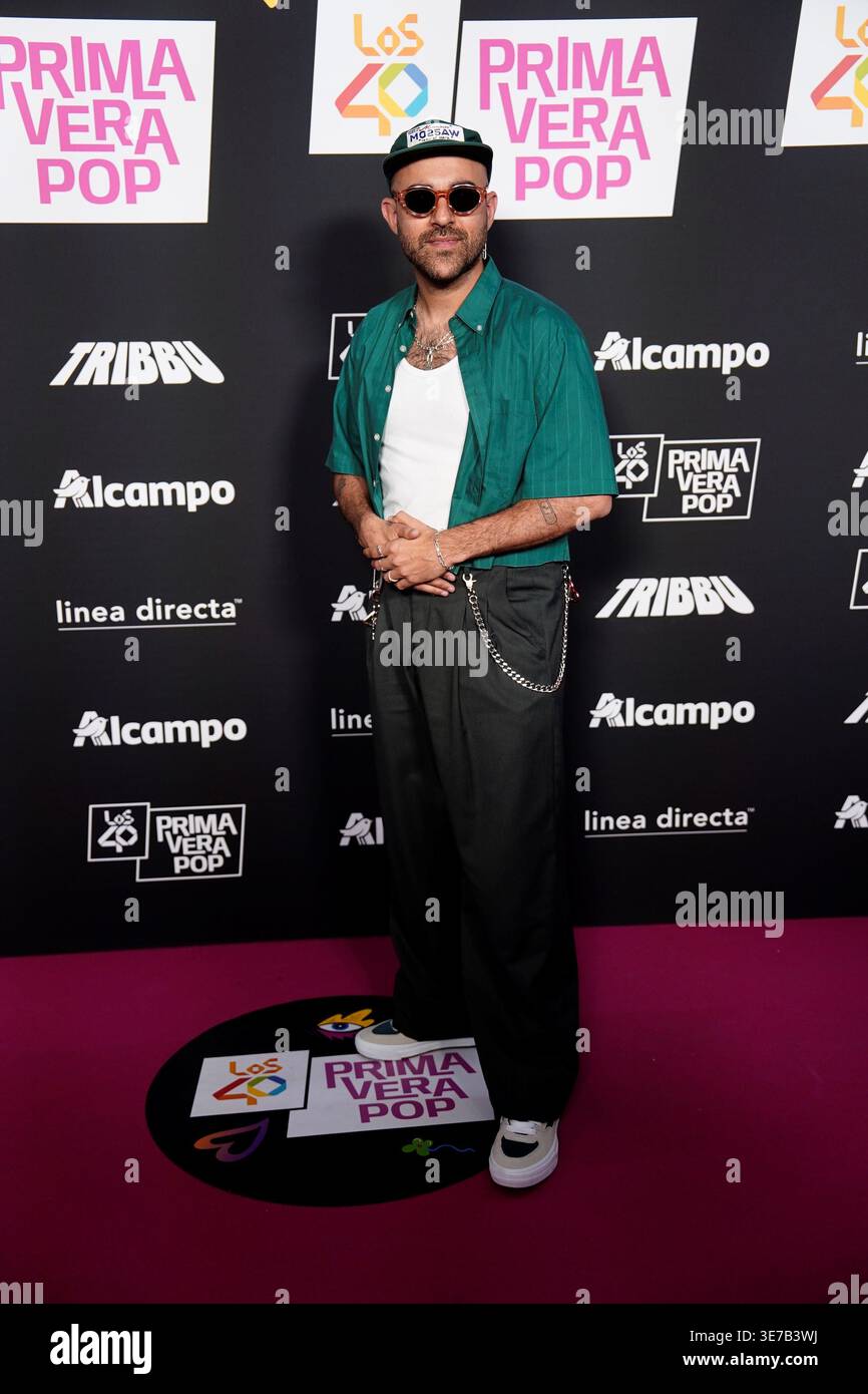 The singer Nil Moliner during the photocall of the Los40 Primavera Pop ...