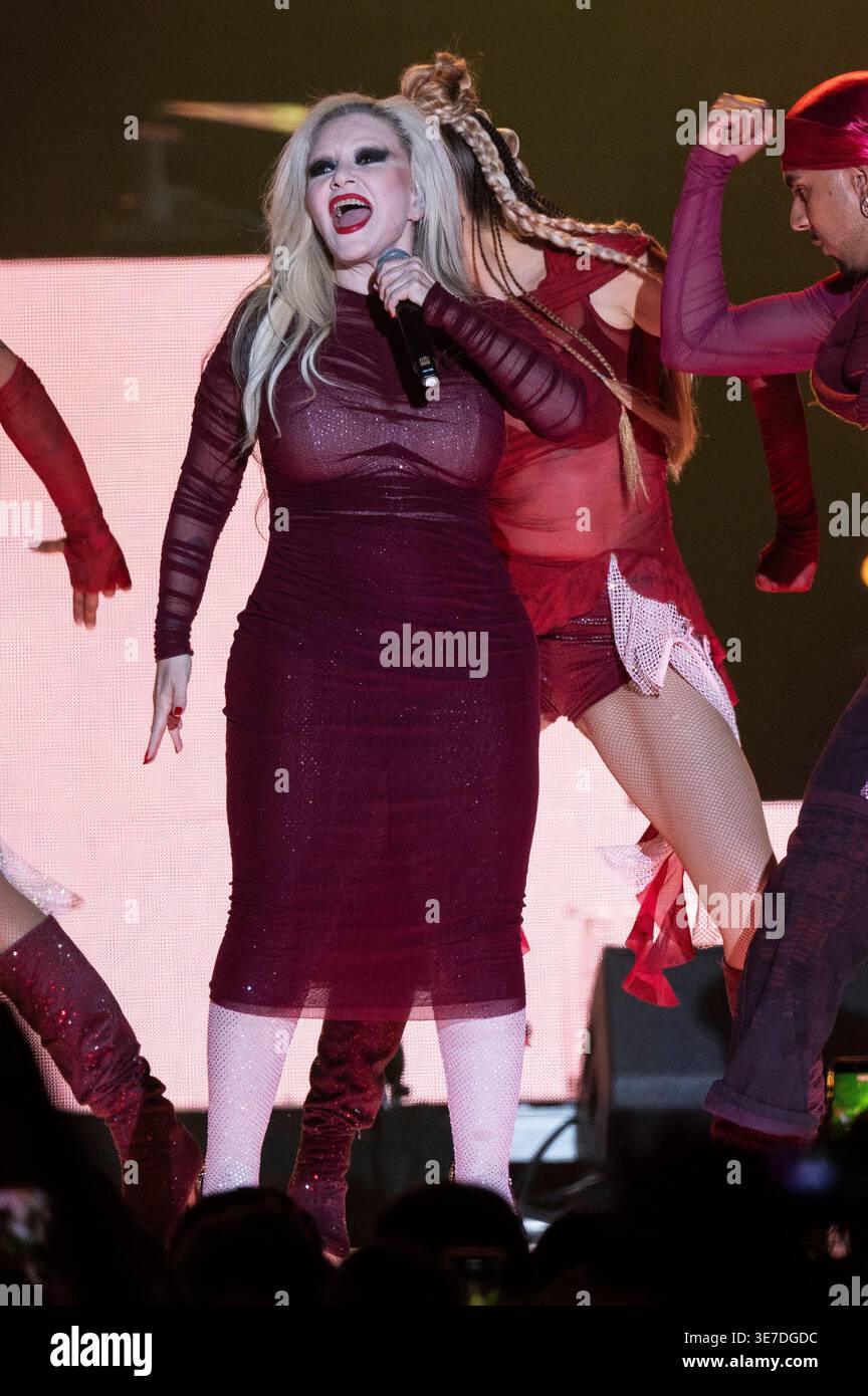 The singer Alaska perform during the Los40 Primavera Pop Madrid 2026 ...