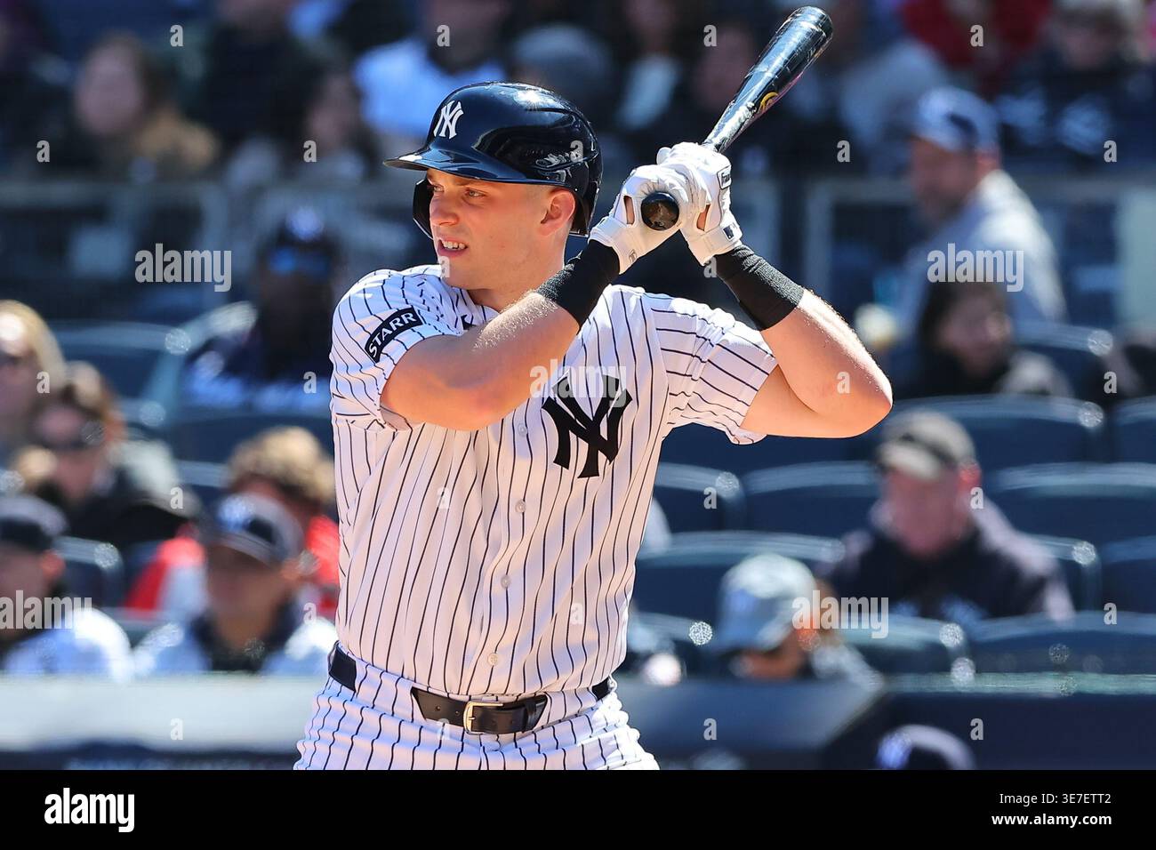 BRONX, NY - APRIL 09: Ben Rice #22 of the New York Yankees at bat ...