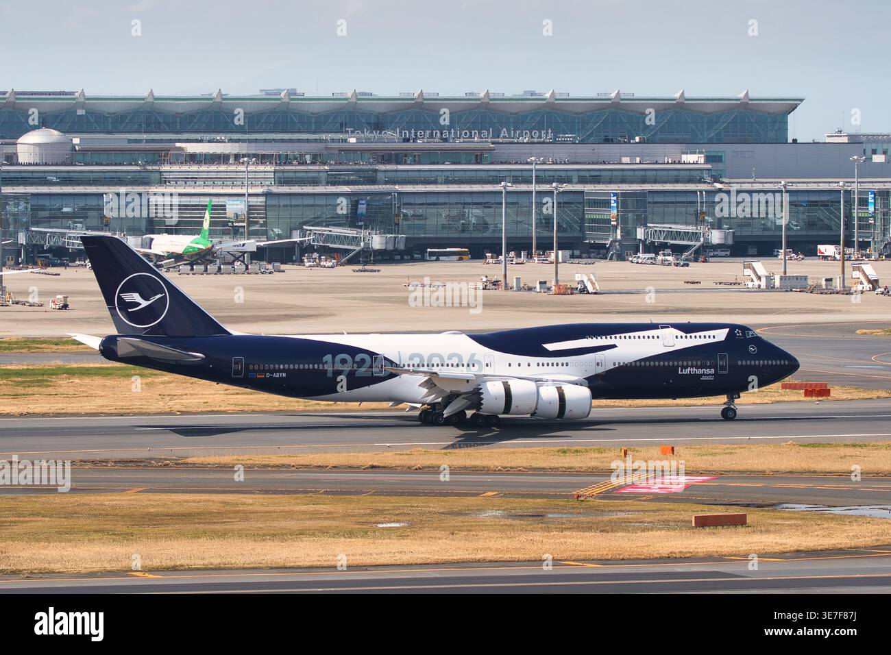 Tokyo, Japan - March 27, 2026: Lufthansa Boeing 747-8 (D-ABYN