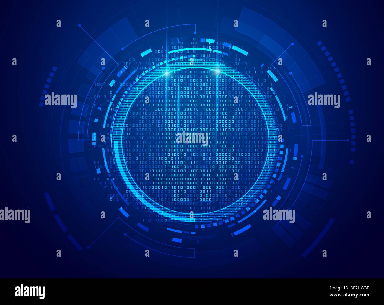 concept of cryptocurrency technology, graphic of bitcoin symbol with futuristic element Stock Vector