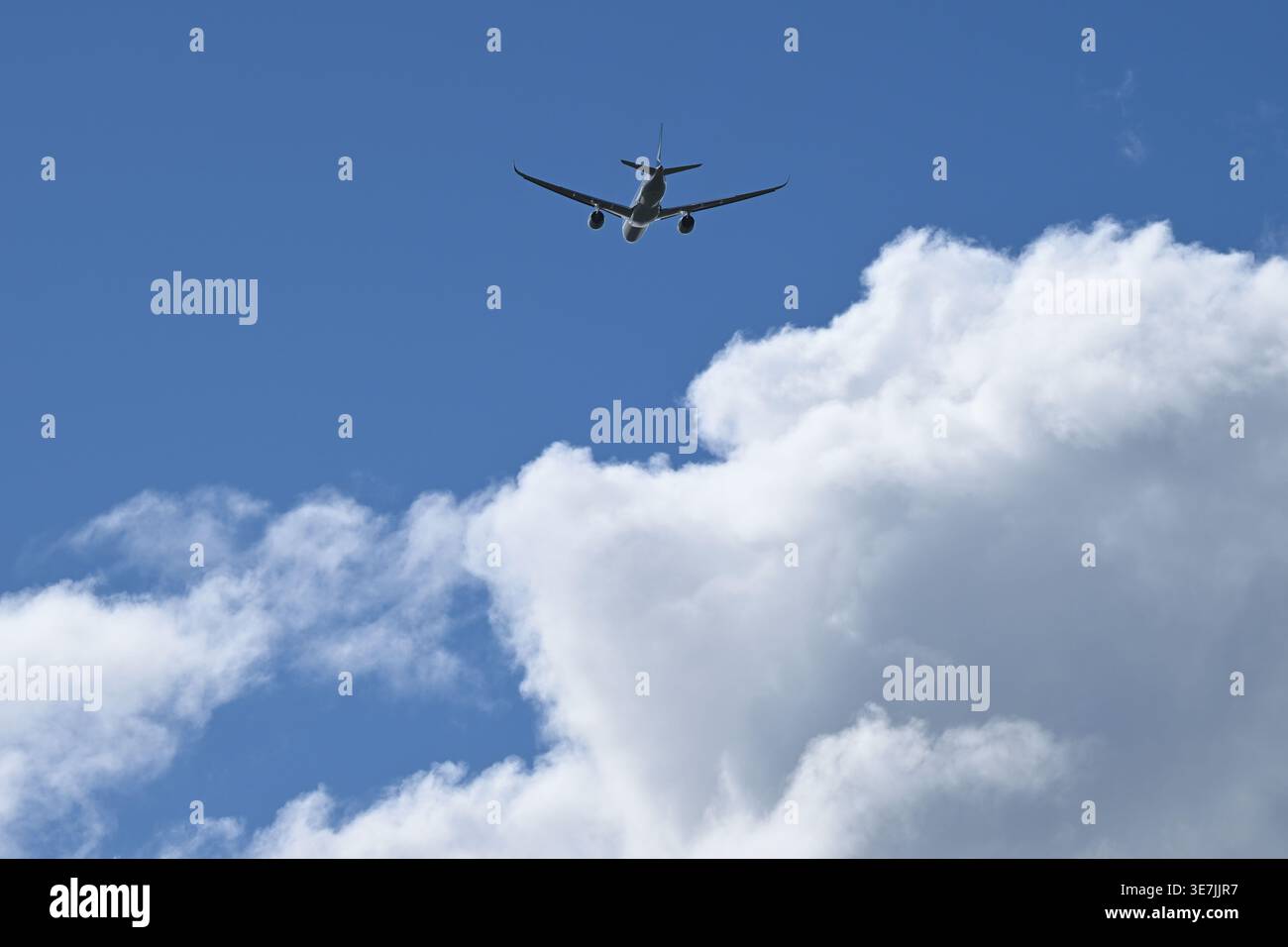 A plane is seen after taking off at Melbourne international airport in ...