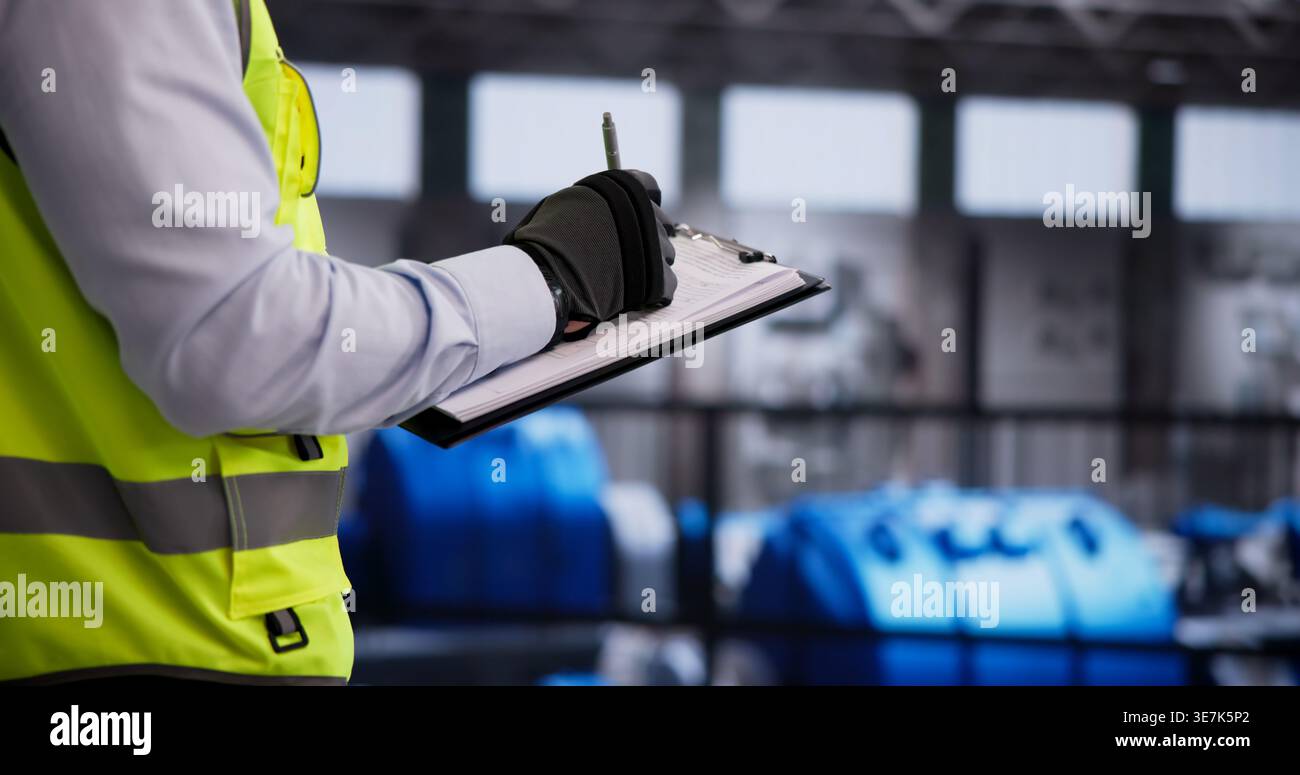 Helmet Inspeection Safety Helmet-Wearing Engineer Conducts Detailed Inspection Of Gas ...