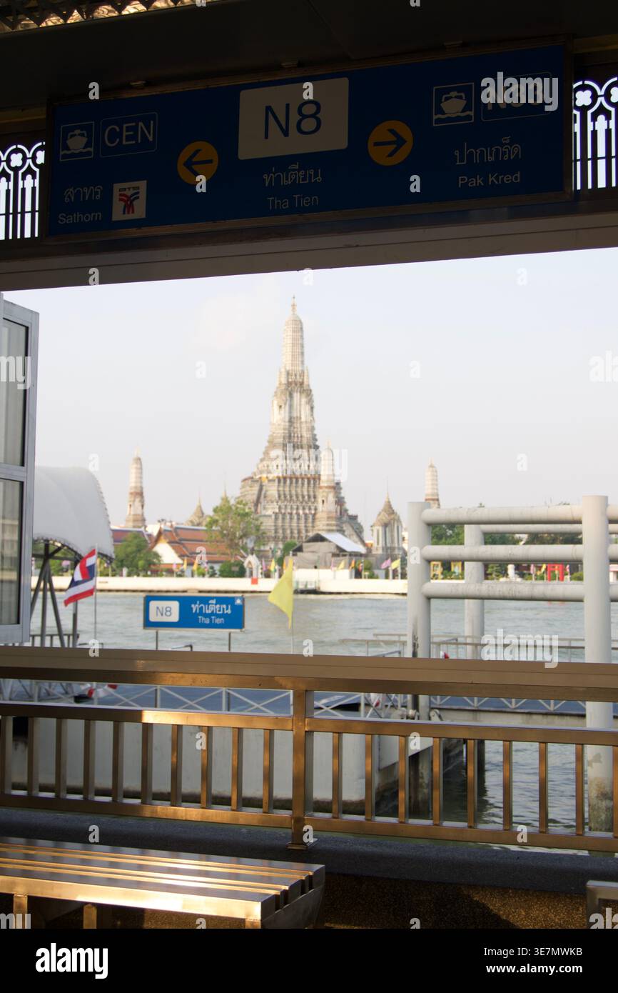 Bangkok April photoshoot featuring Wat Arun, monks, Thai food, cosplay girl, Thonburi market, nightlife Soi Cowboy Stock Photo