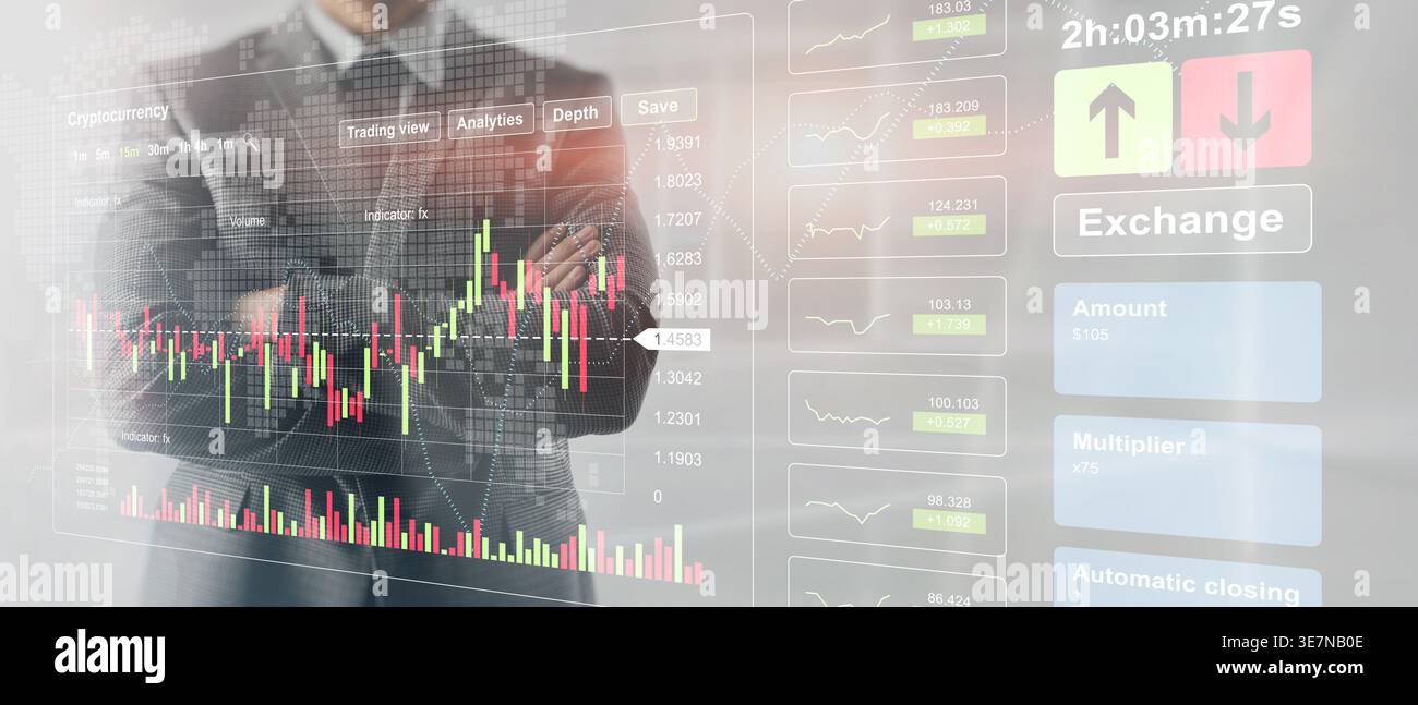 Hi Res Visualisation Cryptocurrency visualization hi-res stock photography and images - Alamy