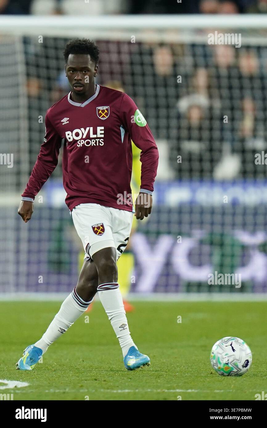 Soungoutou Magassa of West Ham United during the West Ham United v ...