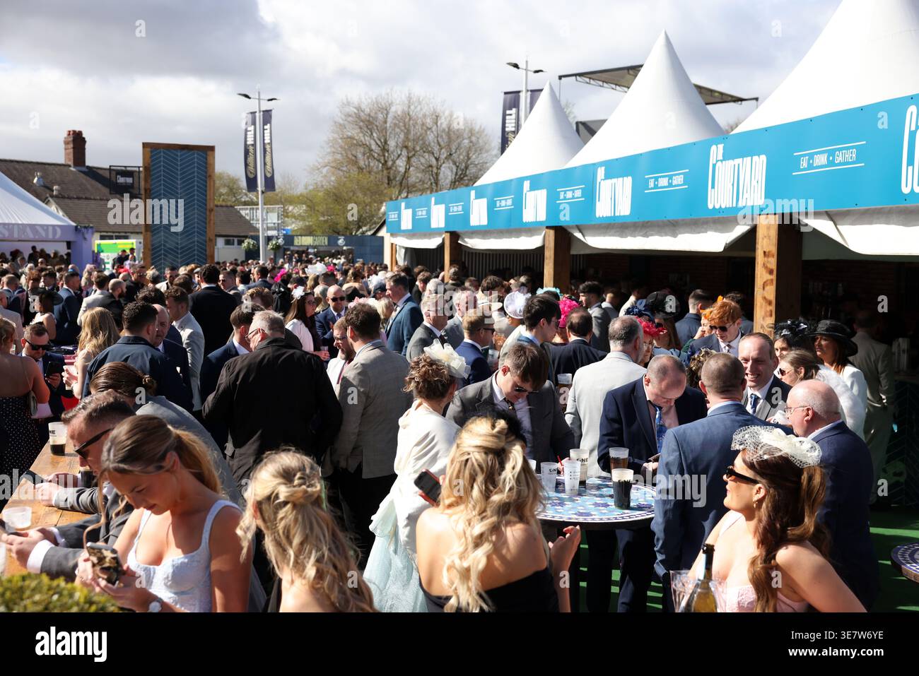Randox Races A general view of racegoers on day three of the Randox Grand National ...