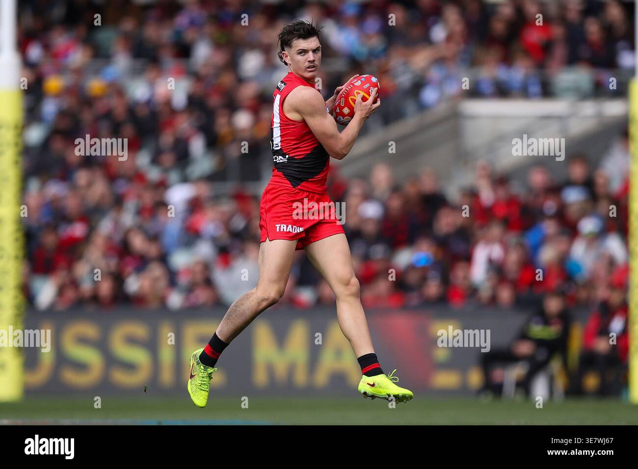 Archie Roberts of the Bombers during the AFL Round 5 Gather Round match ...