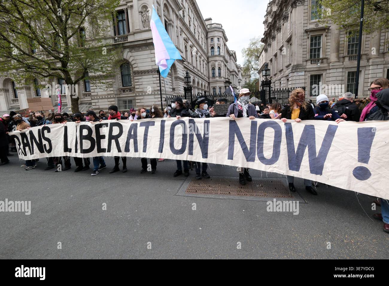 Westminster, London, UK. 11th Apr 2026. A trans rights protest against ...