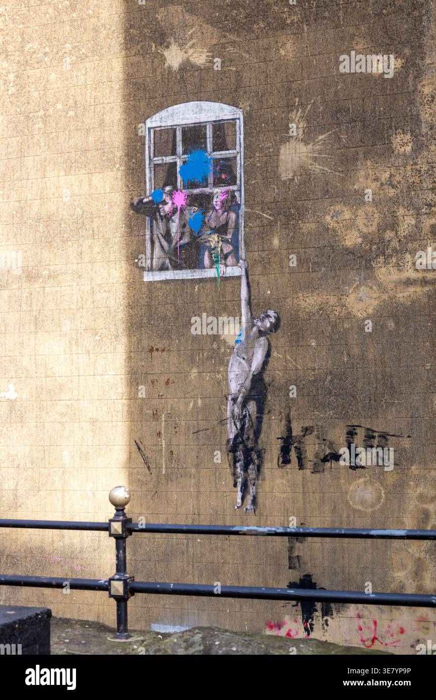 Banksy street art in bristol hi-res stock photography and images
