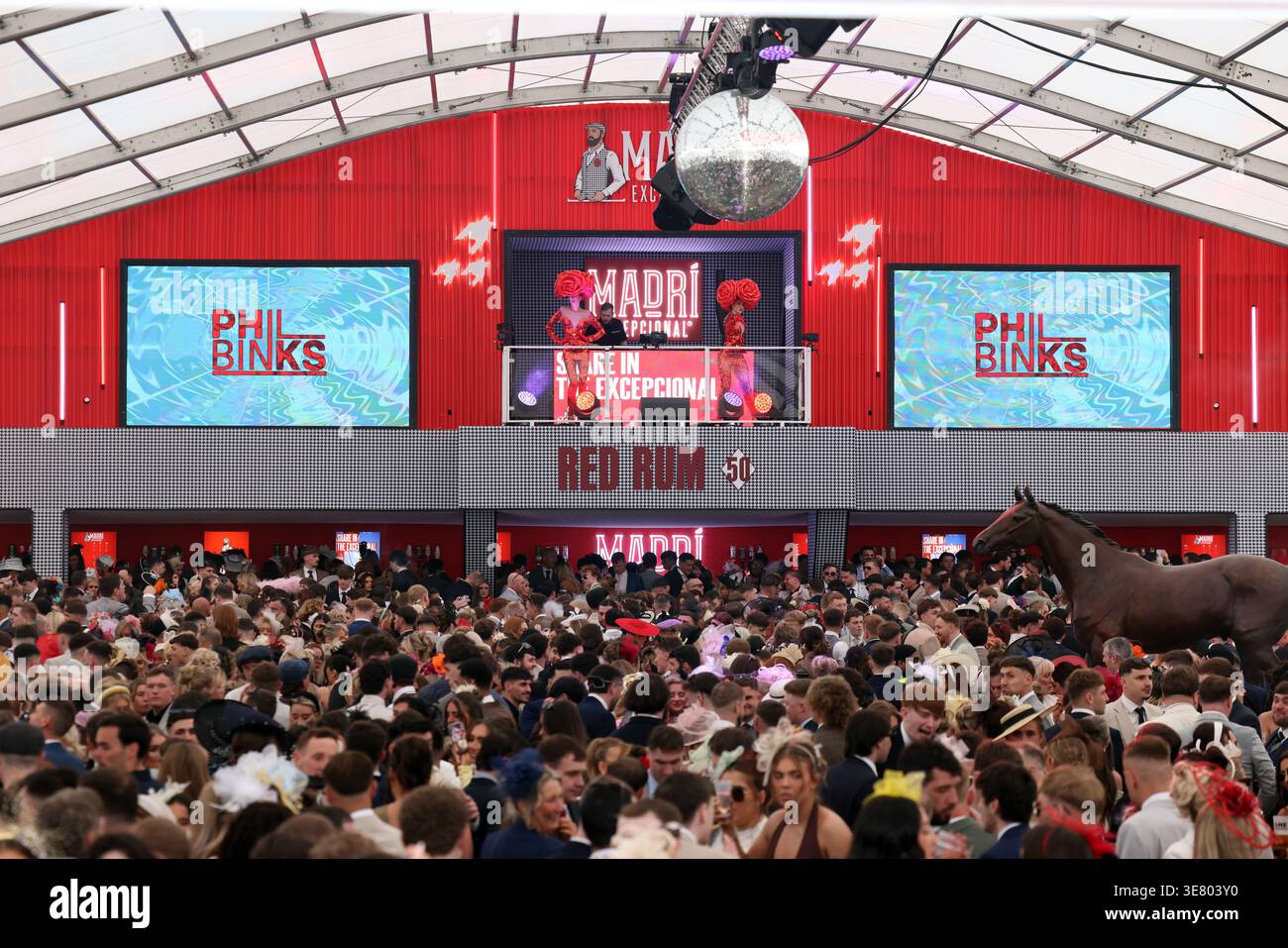A general view in the Red Rum bar on day three of the Randox Grand ...