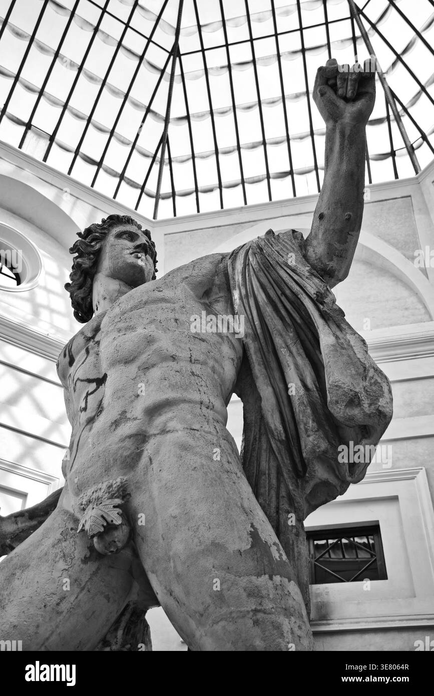Close-up of a Dioscurus statue from the Dioscuri group at the Quirinale ...