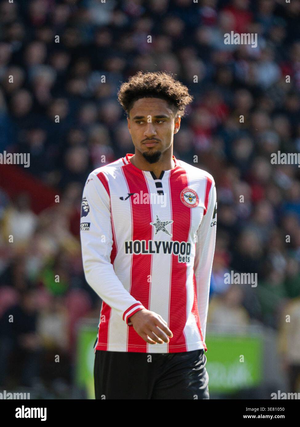Kevin Schade looking on during, Brentford v Everton at Gtech Community ...