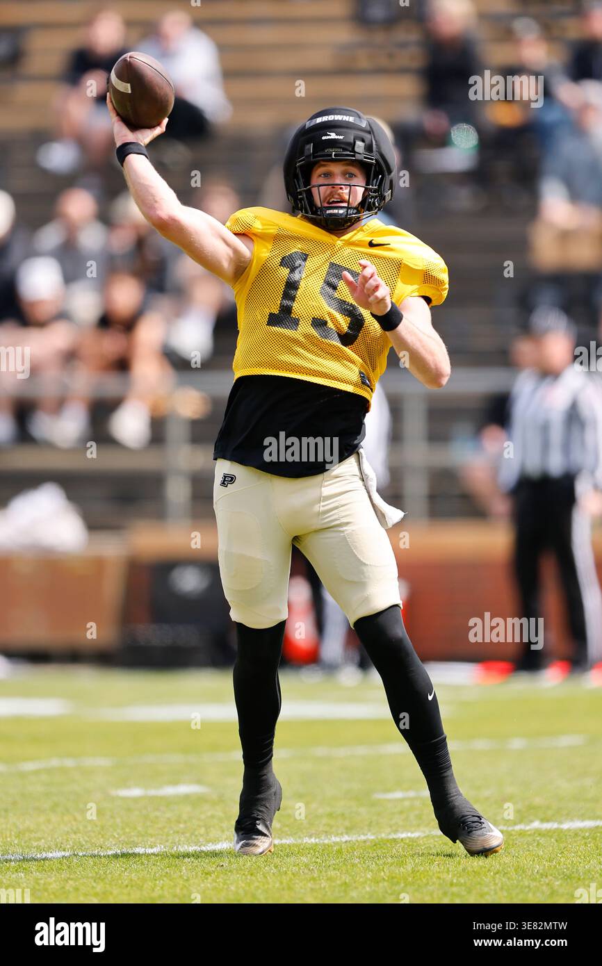 West Lafayette, IN - APRIL 11: Purdue Boilermakers quarterback Ryan ...
