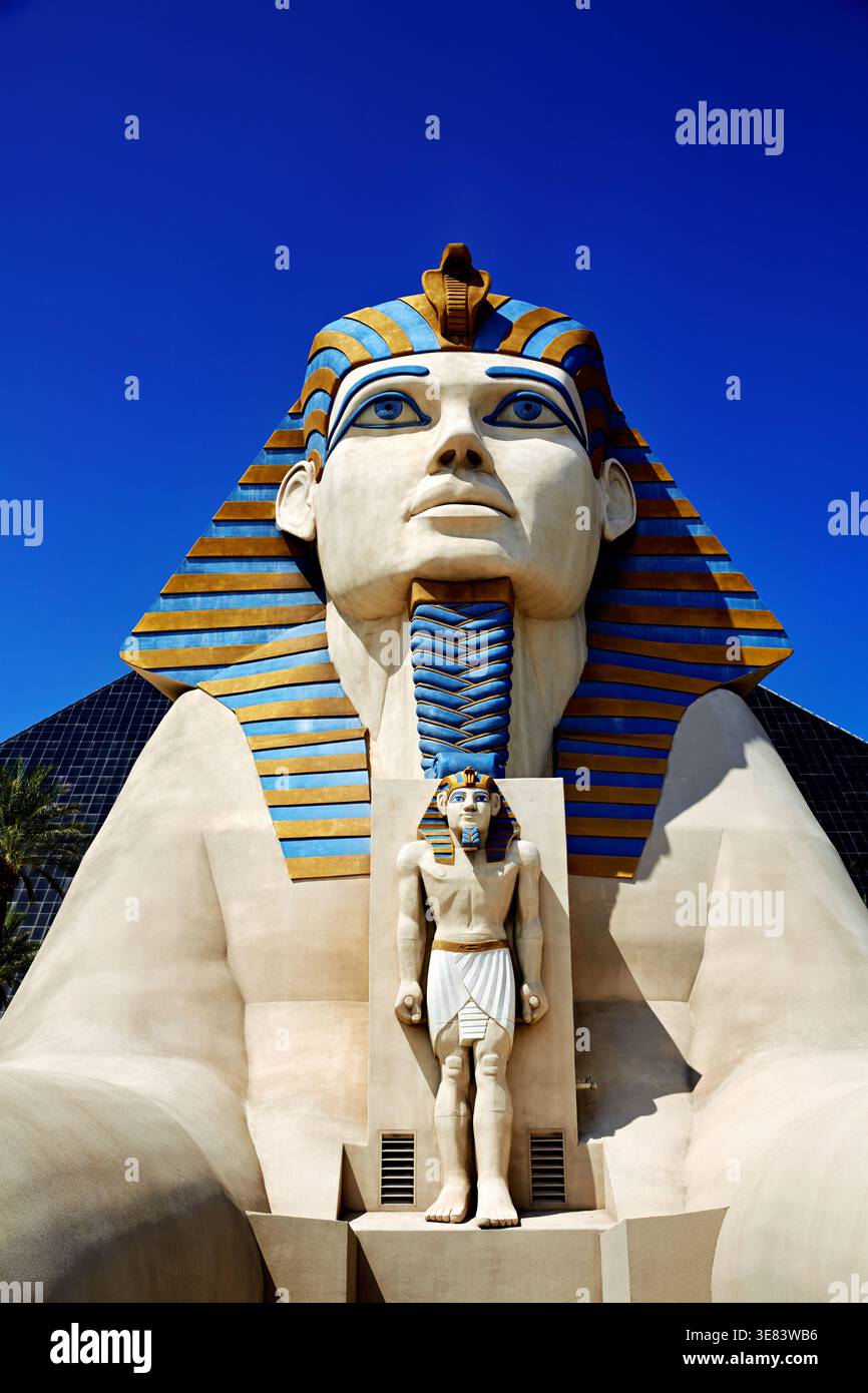 Statue of the Sphinx outside the famous Luxor Hotel on Las Vegas