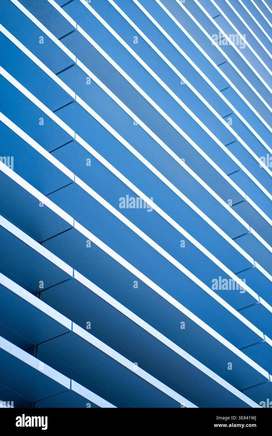 Abstract architecture creating a rhythmic geometric pattern with parallel lines Stock Photo